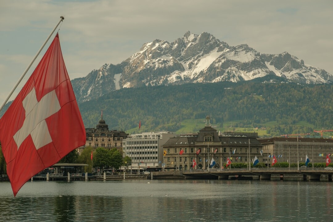 swiss flag waving